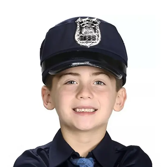 Police Cap Adjustable Child Costume Hat | Youth Size {3}