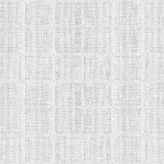 1 Yard White Windowpane Plaid Linen Premium Sewing Fabric 56" Width Snow White {1}