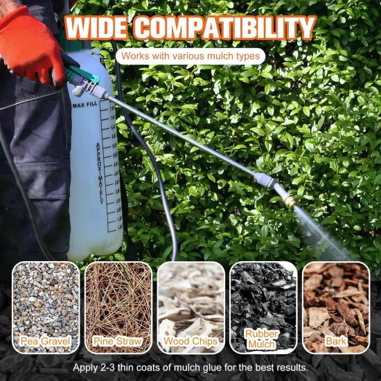 Mulch Glue, 1 Gallon Rock Glue for Landscaping, Strong Pea Gravel Stabilizer Resin Binder, Safe Mulch Lock Anchor Adhesive Outdoor for Cypress, Lawn, Garden, Landscape Edging {3}