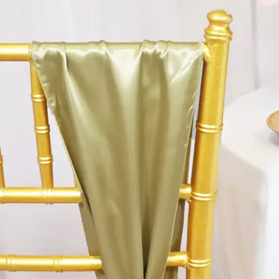 10 Pieces Cappuccino Satin Chair Sashes 8"x108" Elegant Wedding & Event Decor {5}