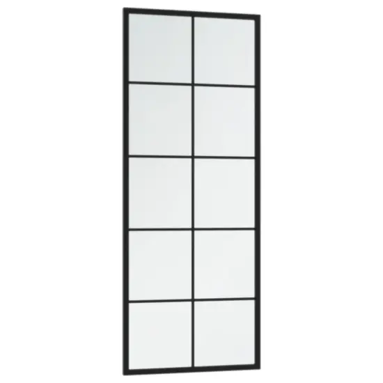 vidaXL Wall Mirrors 2 pcs Black 39.4"x15.7" Metal {3}