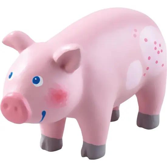 HABA Little Friends Pig - 3.5" Farm Animal Toy Figure Multicolor {1}