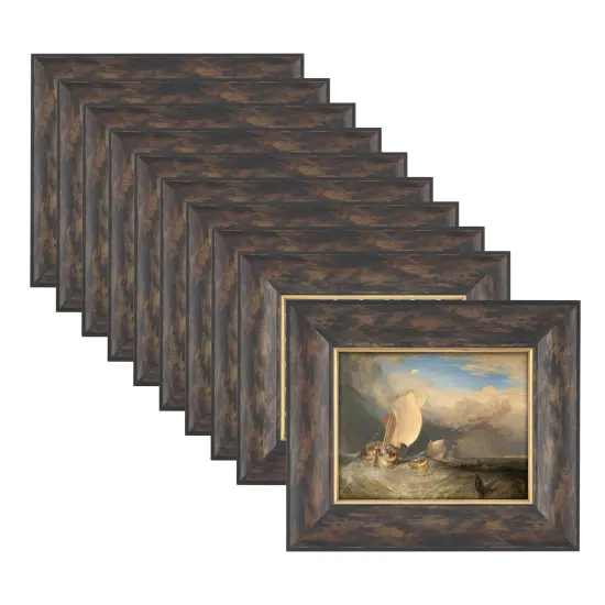 Imperial Frames Saint James Museum Collection - 10 Pack of Beautifully Hand-Finished Dark Burl/Gold Fillet Open Back Frames for Artists, Display, Canvas, & More! {1}