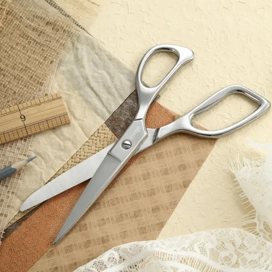 Sharp Tailor Fabric Scissors - 7" Professional Forged Stainless Steel Heavy Duty Sewing Metal Shears All Purpose, Crafting Scissors for Dressmaking Denim Canvas Cloth Leather and Felt {4}