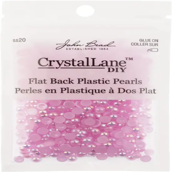 Crystal Lane DIY SS20(5mm) Plastic Pearl Flatback Rhinestones, 575pcs Light Purple AB {3}