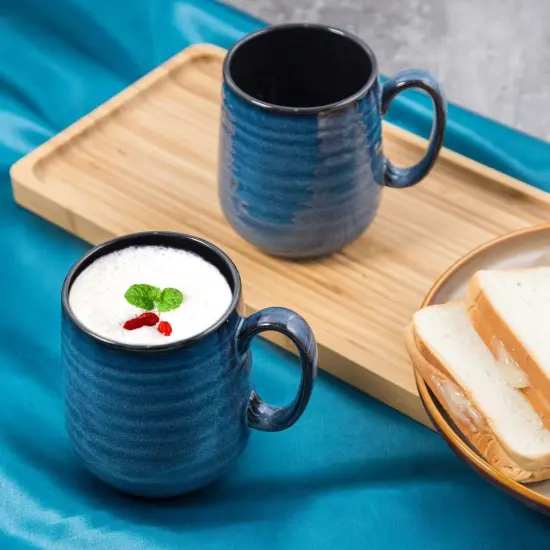 Coffee Mugs Set of 4, 15 Ounce Porcelain Mug Set {5}