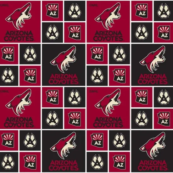 NHL Licensed Arizona Coyotes 020-COY Cotton Fabric by the Yard {1}