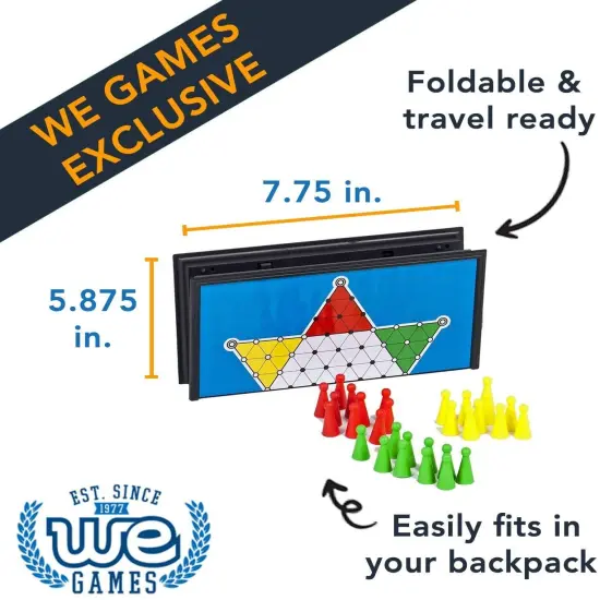WE Games Magnetic Folding Travel Chinese Checkers Board Game {4}