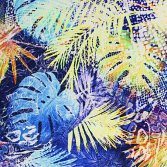 Digital Cat Palms Printed Spandex {5}