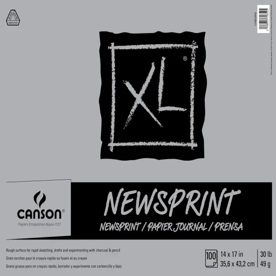 Canson XL Newsprint Pad 14"X17"-Tape Bound, 100 Sheets {1}