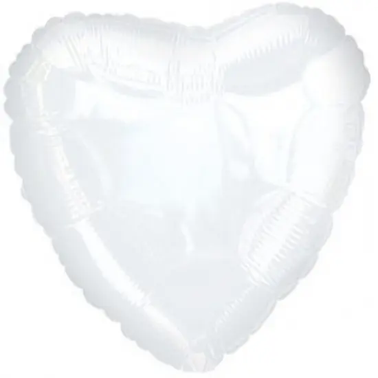 White Heart Mylar Balloon 18" {1}