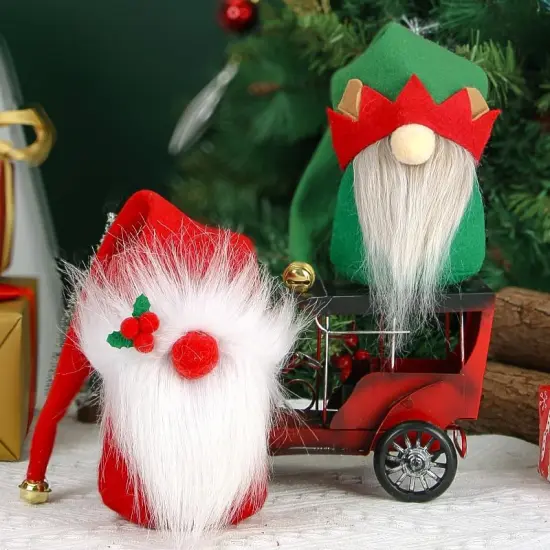 6PC Christmas Gnomes Plush for Table Tiered Tray Shelf Decor {5}