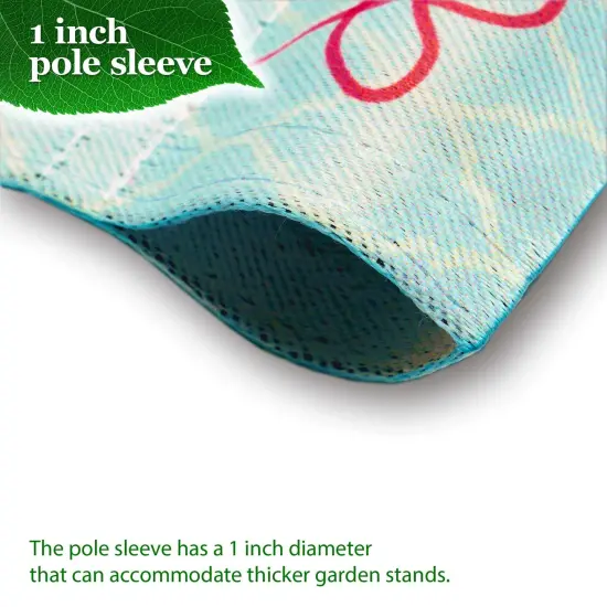 G128 Combo Pack: Garden Flag Stand 36x16IN & Garden Flag Happy Birthday Presents Printed 12x18IN Double Sided {2}