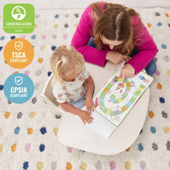 Little Learner Table and Chair Set, Kids Furniture White Wash {6}