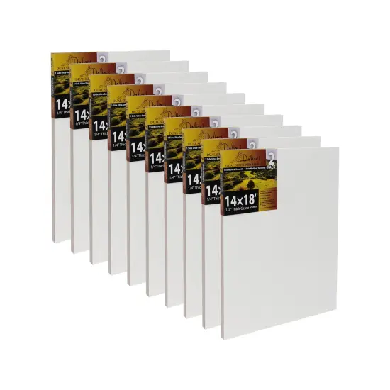 Jerry's Artarama Da Vinci Dual Sided Pro Panel Board - 20-Pack, 14x18" 6mm Deep Panels for Painting - Archival, Acid-Free Art Supplies - Ultra-Smooth & Medium Textured Paint Surfaces {1}