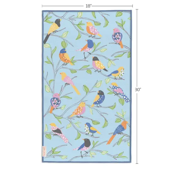 Floral Finch & Friends Microfiber Hand Towel {3}