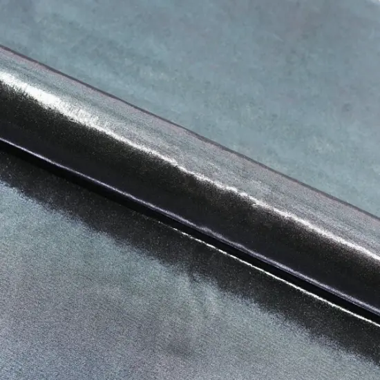 Mercury Titanium Foiled Spandex Fabric Black/Light Gold {5}