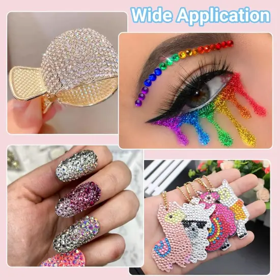 18000Pcs 3mm Flat Back Resin Rhinestones with 3Pcs B7000 Glue and Tweezer - 15 Colors {4}