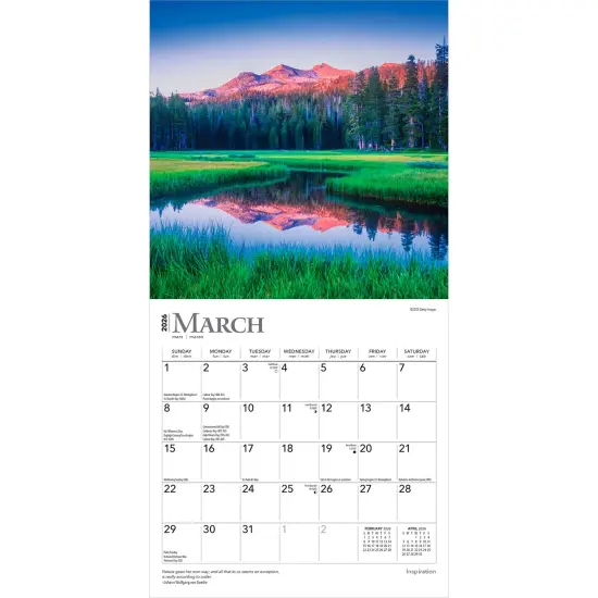 Inspiration | 2026 7 x 14 Inch (Hanging) Monthly Mini Wall Calendar {3}