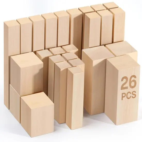 26PCS Basswood Carving Blocks {1}