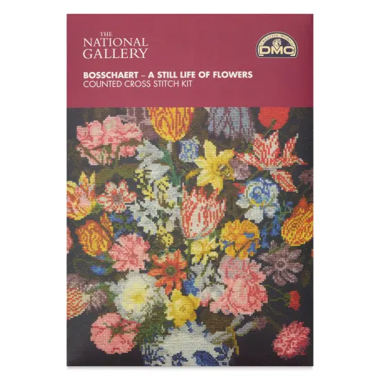 DMC The Museum Collection Cross Stitch Kit - &ldquo;A Still Life of Flowers&rdquo; by Ambrosius Bosschaert, The National Gallery {1}