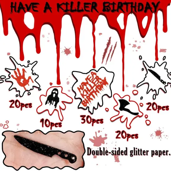 Glitter Have a Killer Birthday Confetti {3}