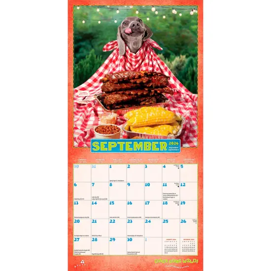 Avanti Dogs Gone Wild OFFICIAL | 2026 7 x 14 Inch (Hanging) Monthly Mini Wall Calendar {4}