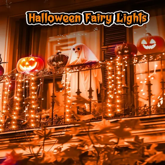 Halloween Fairy Lights, 33Ft 100 LED Battery Operated Fairy Lights {3}