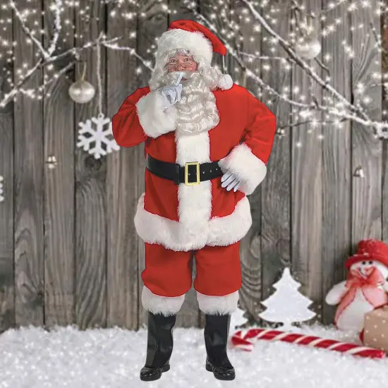 Professional Santa Suit Deluxe Plush Coat & Pants {1}