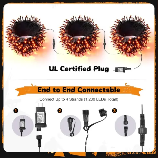 Halloween Lights 300LED 108ft, Super Bright LED String Lights {4}