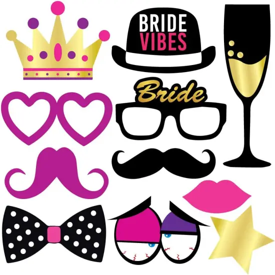 Bachelorette Party Photo Booth Props - 36 Piece Set - Bachelorette Party Decorations, Favors, Gifts and Ideas {4}