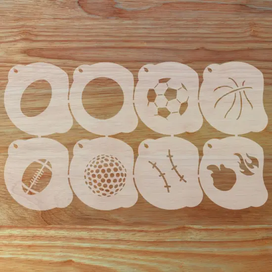 Assorted Sports Face Painting Stencil Set | Perfect for Face Painting, Temporary Tattoos, Birthday Party | Designer Stencils | {1}