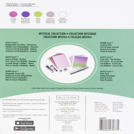 Sizzix Surfacez Opulent Cardstock Pack 8"X11.5" 50/Pkg-Mystical {3}