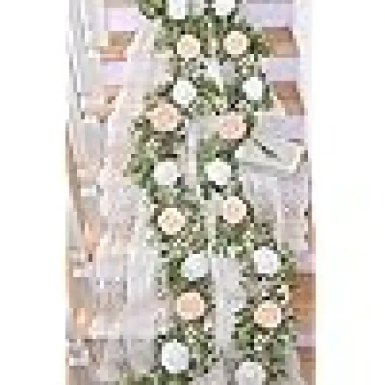Fake Rose Greenery Floral Vines for Wedding Table Backdrop Party {5}