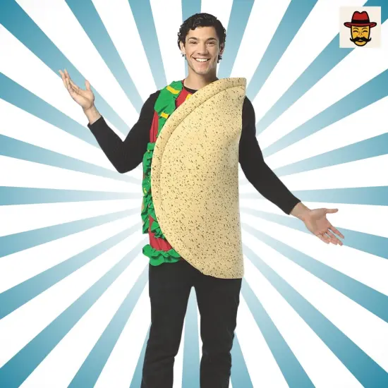 Taco Adult Costume Lightweight Tunic Mexican Fiesta Ideal for Halloween Parties {3}
