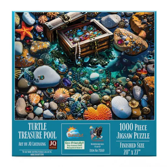 Sunsout Turtle Treasure Pool 1000 pc Jigsaw Puzzle 71869 {4}