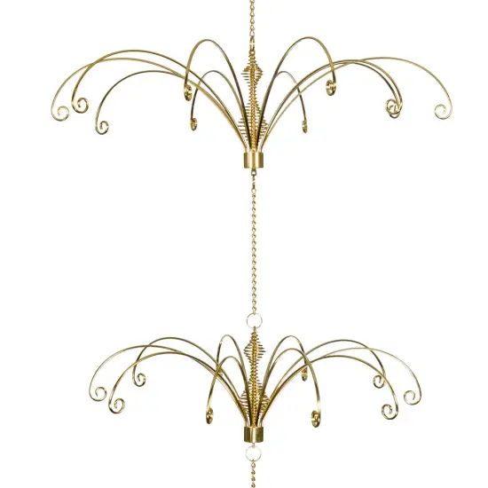 Kurt Adler 33-Inch Metal Gold Ceiling Suspended Tree {1}
