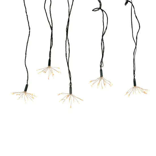 Kurt Adler 75-Light Cluster Burst Classic White Superbright LED Twinkle Light Set {1}