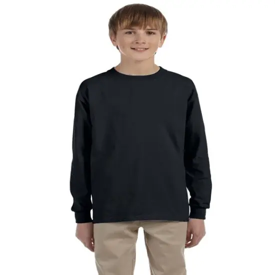 Jerzees&reg; Youth Dri-Power Active Long-Sleeve T-Shirt BLACK {1}