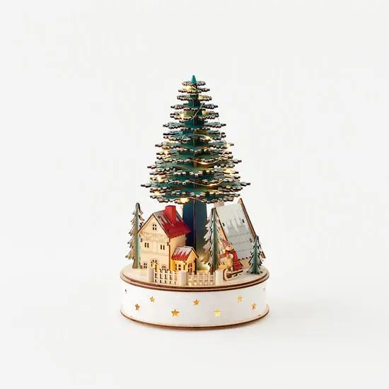 Bavarian Christmas Village - Scandinavian Wooden Village Tree MDF {1}