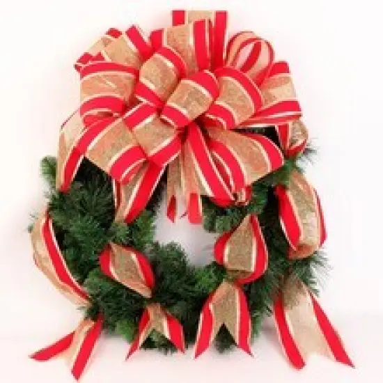 20" Evergreen Wreath - Lifelike Greenery with Christmas Bow, Perfect for Front Door, Wall & Mantel D&eacute;cor - Holiday & Winter Accent - 2024 Christmas Collection, Floral Home by Artificial Flowers {5}