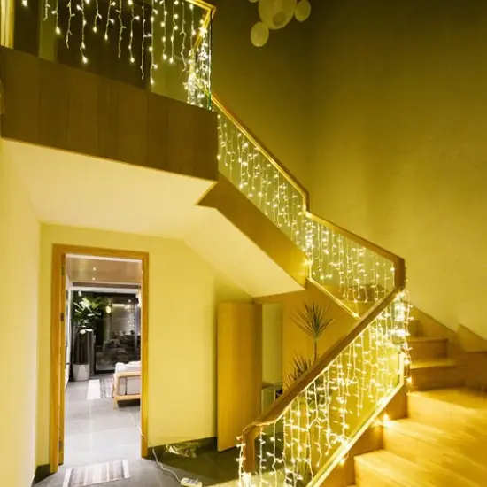 Perfect Holiday 96 LED Super Bright Icicle Lights - Warm White {1}