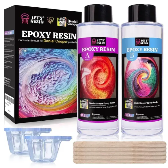 LET'S RESIN Epoxy Resin, 23oz Bubble Free Epoxy Resin, Crystal Clear Epoxy Resin for Jewelry,Art,Tumblers,Casting Resin with Resin Cup, Stir Stick {1}