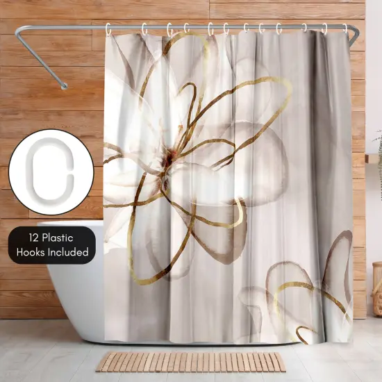 Transparent Beauty I by PI Creative Art Shower Curtain 71" x 74" {5}