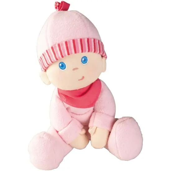 HABA Doll Snug Up Luisa 8" My First Baby Doll, Machine Washable & Safe for Birth & Up, Newborn Toys for Baby Shower Gifts Multicolor {1}