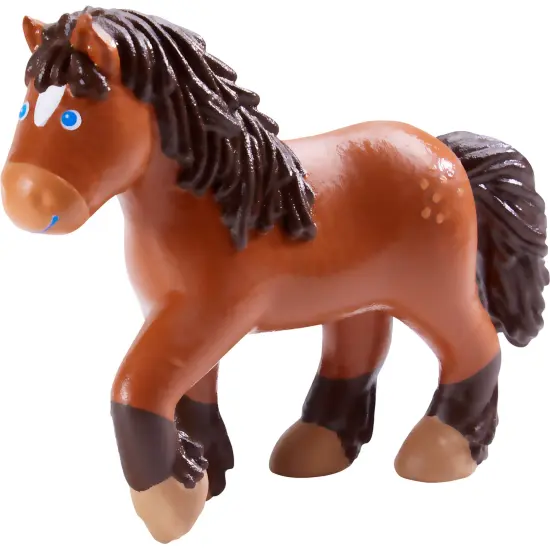 HABA Little Friends Brown Horse - 4.5" Chunky Plastic Draft Horse Toy Figure Multicolor {3}