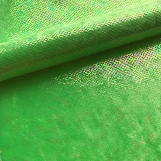 Cobra Foil Printed Stretch Velvet Fabric Lime {1}