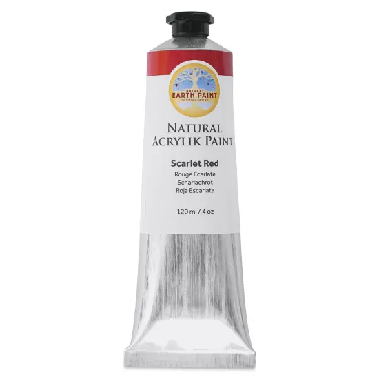 Natural Earth Paint Natural Acrylik Paint - Scarlet Red, 120 ml tube {1}