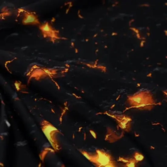 Molten Magma Printed Spandex Fabric {3}