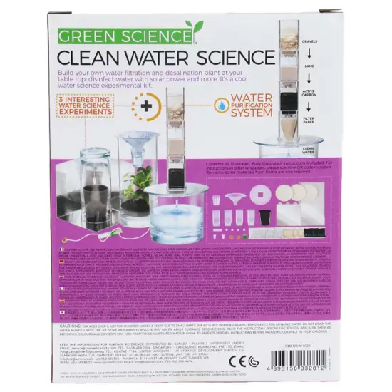4M: Green Science: Clean Water Science - DIY Mini Water Filtration & Desalination Plant Kit, Solar Powered, STEM Experiment Activity, Kids Ages 5+ {4}